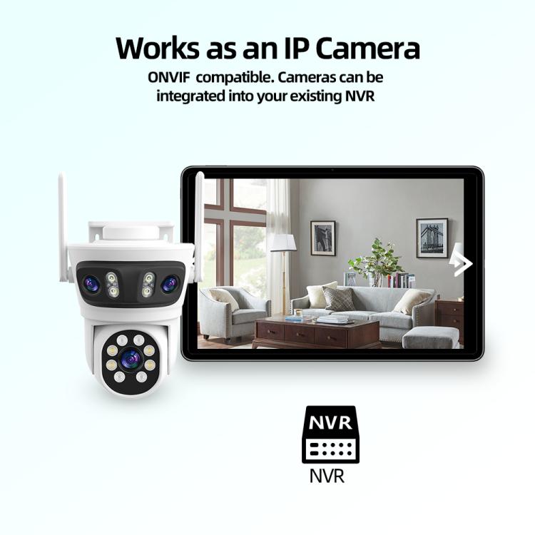 RH-TC3L 3MP Triple Lens HD Outdoor PTZ Security Dome Camera
