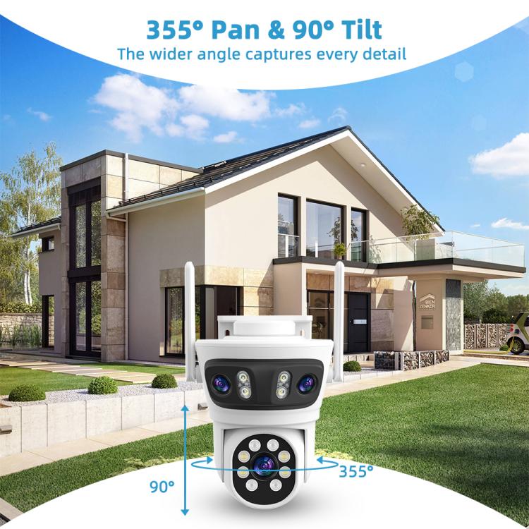 RH-TC3L 3MP Triple Lens HD Outdoor PTZ Security Dome Camera