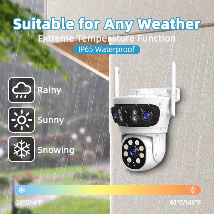 RH-TC3L 3MP Triple Lens HD Outdoor PTZ Security Dome Camera