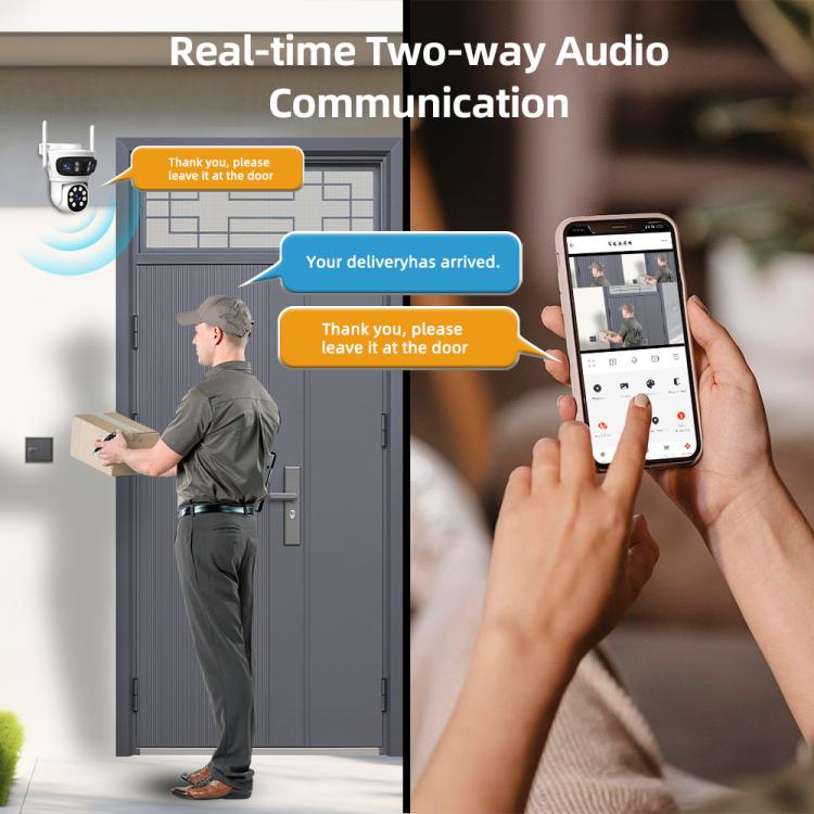RH-TC3L 3MP Triple Lens HD Outdoor PTZ Security Dome Camera
