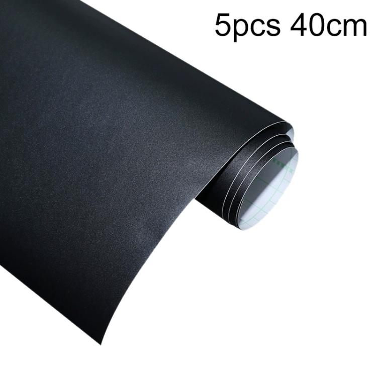 5pcs/Pack Static Electricity Fish Tank Glass Film PVC Background Sticker, Style:Frosted Black 40cm x 1m