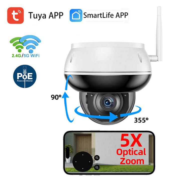 RH-D05 5MP 5X Optical Zoom PoE & Wi-Fi Outdoor Dome Security Camera