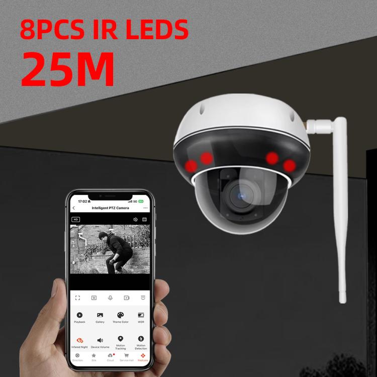RH-D05 5MP 5X Optical Zoom PoE & Wi-Fi Outdoor Dome Security Camera