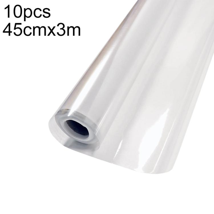10pcs/Pack Static Electricity Adsorption Transparent Residue-Free Wall Protective Film, Size:45cm Wide x 3m