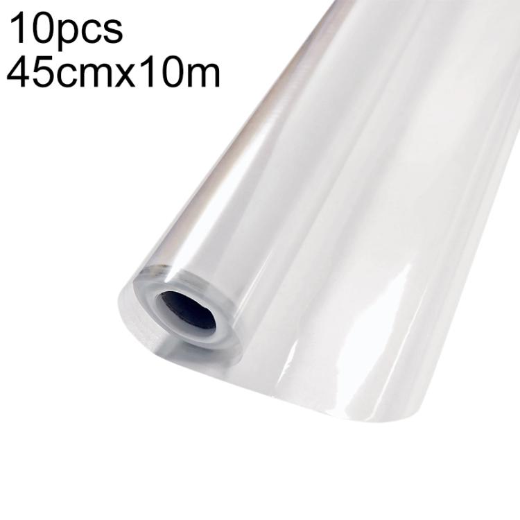 10pcs/Pack Static Electricity Adsorption Transparent Residue-Free Wall Protective Film, Size:45cm Wide x 10m