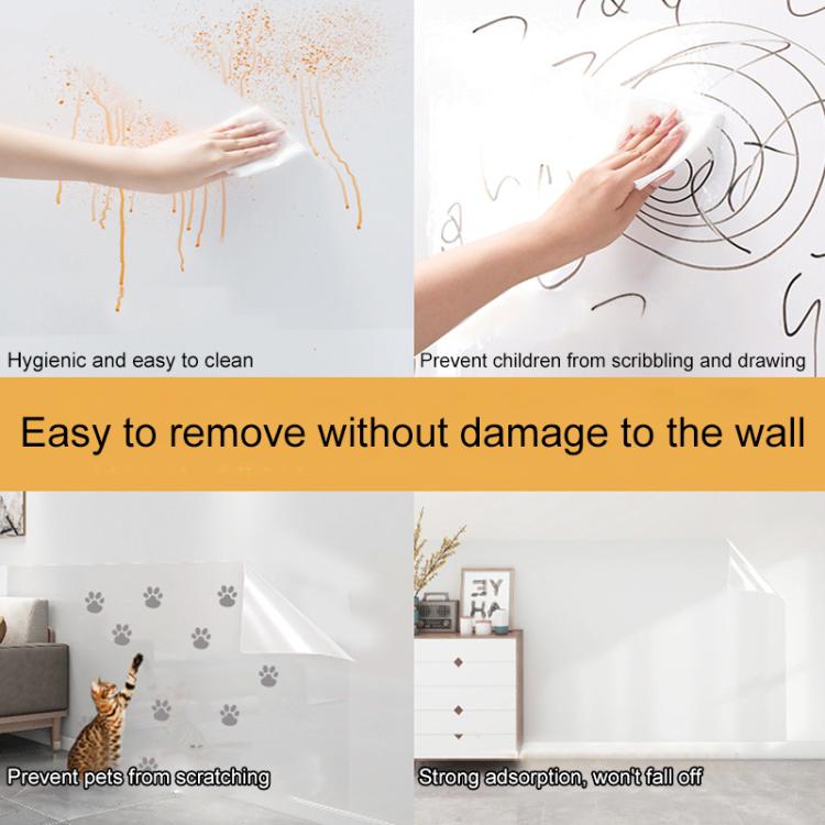 10pcs/Pack Static Electricity Adsorption Transparent Residue-Free Wall Protective Film, Size:45cm Wide x 3m
