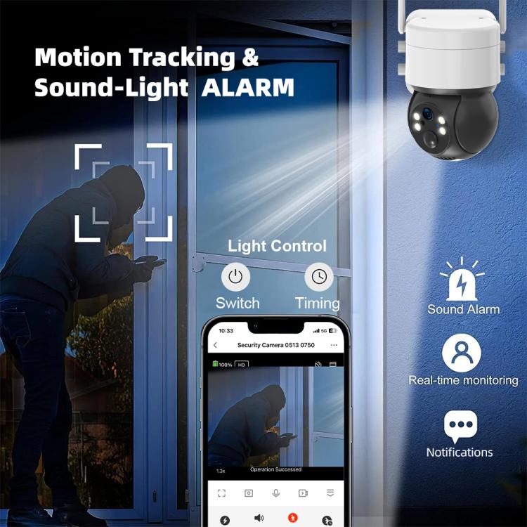 RH-BC10T 4G 3MP Solar-Powered Low-Power Outdoor PTZ Security Camera