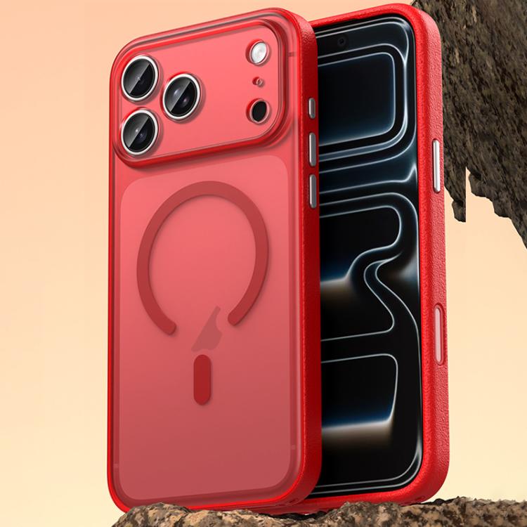 For iPhone 17 Pro Max Vegan Leather Magnetic Phone Case