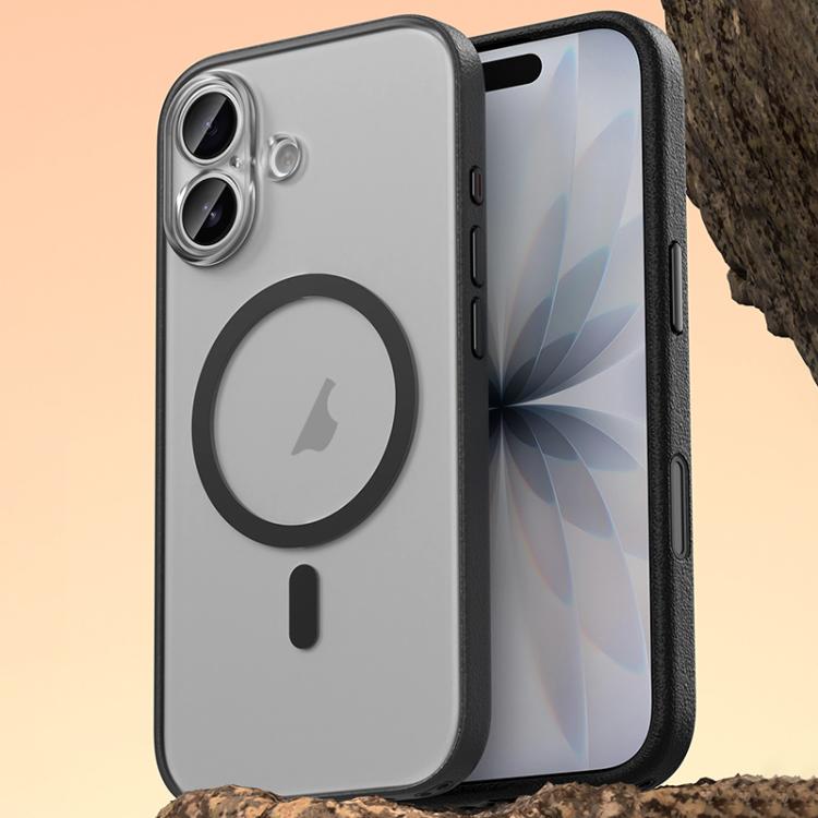 For iPhone 17 Vegan Leather Magnetic Phone Case