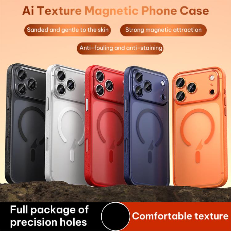 For iPhone 17 Vegan Leather Magnetic Phone Case