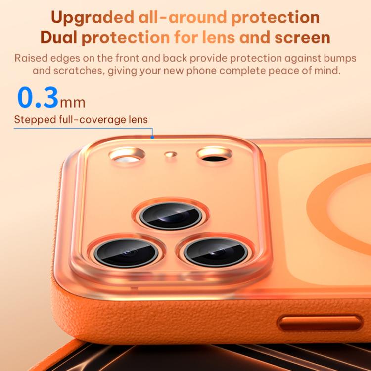 For iPhone 17 Vegan Leather Magnetic Phone Case