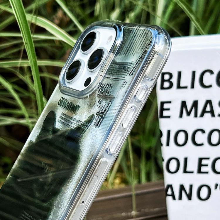 For iPhone 14 Rounded Edge IMD Pattern TPU Phone Case