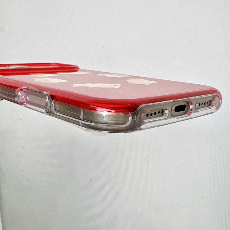 For iPhone 14 Pro Max Rounded Edge IMD Pattern TPU Phone Case