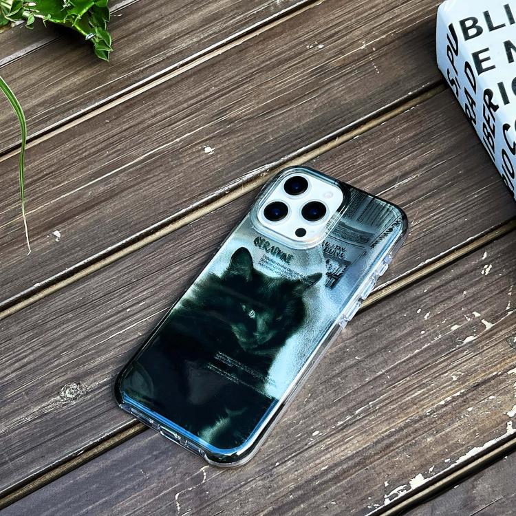 For iPhone 13 Pro Rounded Edge IMD Pattern TPU Phone Case