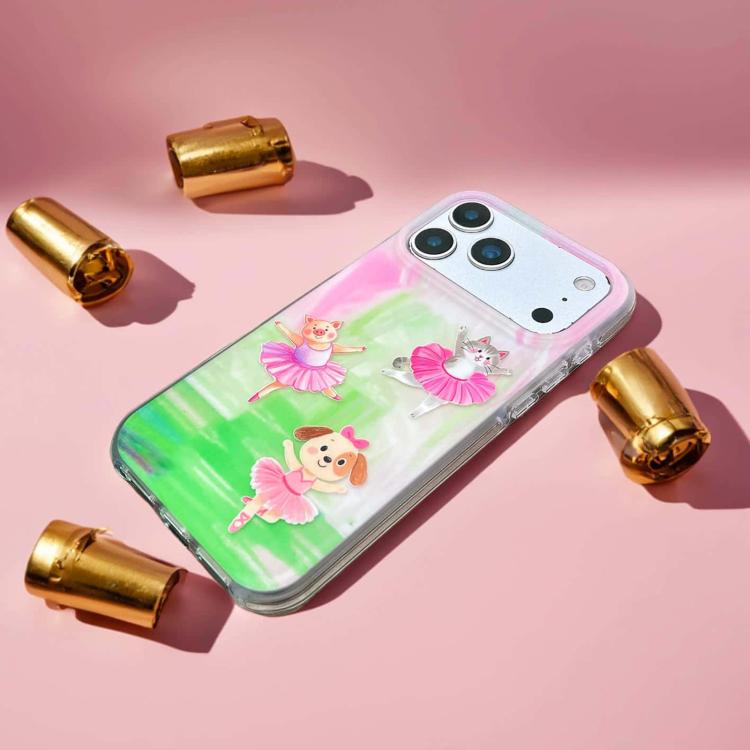 For iPhone 13 Pro Rounded Edge IMD Pattern TPU Phone Case