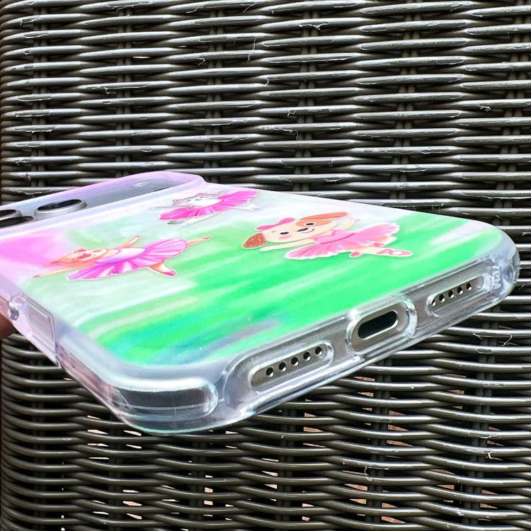 For iPhone 13 Pro Max Rounded Edge IMD Pattern TPU Phone Case