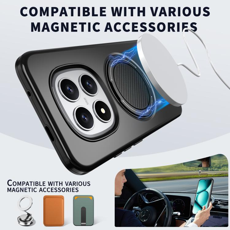 For Redmi Note 15 Pro+ 5G / Poco M8 Pro 5G Metal Rotation Holder MagSafe TPU Hybrid PC Phone Case