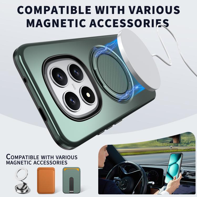 For Redmi Note 15 Pro+ 5G / Poco M8 Pro 5G Metal Rotation Holder MagSafe TPU Hybrid PC Phone Case