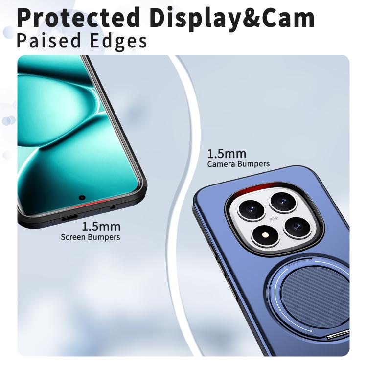 For Redmi Note 15 Pro+ 5G / Poco M8 Pro 5G Metal Rotation Holder MagSafe TPU Hybrid PC Phone Case