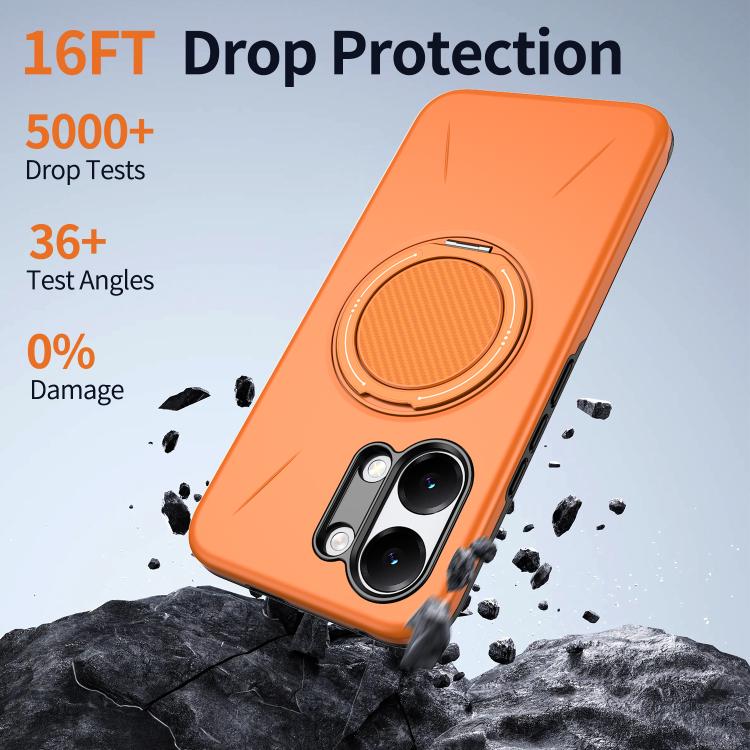 For Redmi Turbo 5 Max 5G / Poco X8 Pro Max 5G Metal Rotation Holder MagSafe TPU Hybrid PC Phone Case