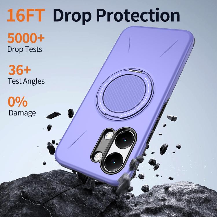 For Redmi Turbo 5 Max 5G / Poco X8 Pro Max 5G Metal Rotation Holder MagSafe TPU Hybrid PC Phone Case