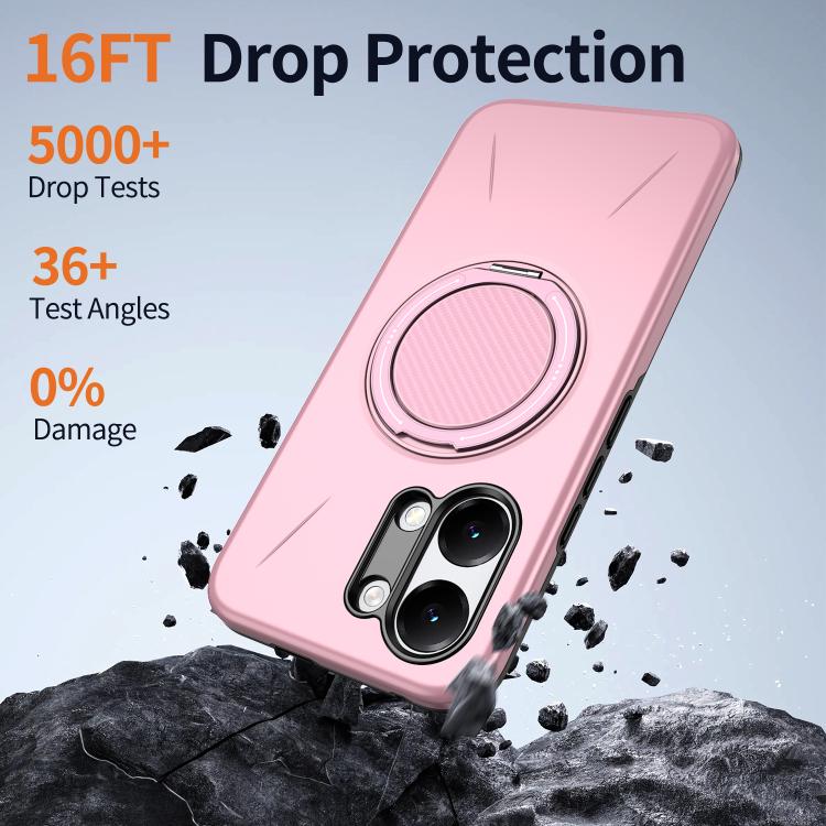 For Redmi Turbo 5 Max 5G / Poco X8 Pro Max 5G Metal Rotation Holder MagSafe TPU Hybrid PC Phone Case