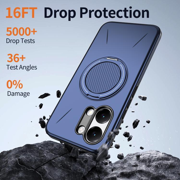 For Redmi Turbo 5 Max 5G / Poco X8 Pro Max 5G Metal Rotation Holder MagSafe TPU Hybrid PC Phone Case