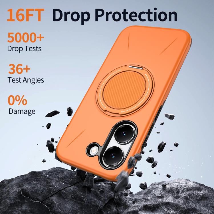 For Redmi Turbo 5 5G / Poco X8 Pro 5G Metal Rotation Holder MagSafe TPU Hybrid PC Phone Case