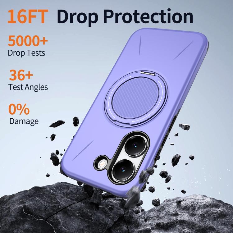 For Redmi Turbo 5 5G / Poco X8 Pro 5G Metal Rotation Holder MagSafe TPU Hybrid PC Phone Case