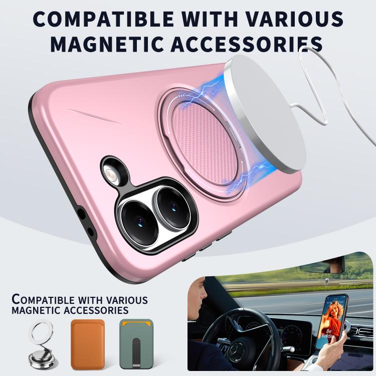 For Redmi Turbo 5 5G / Poco X8 Pro 5G Metal Rotation Holder MagSafe TPU Hybrid PC Phone Case