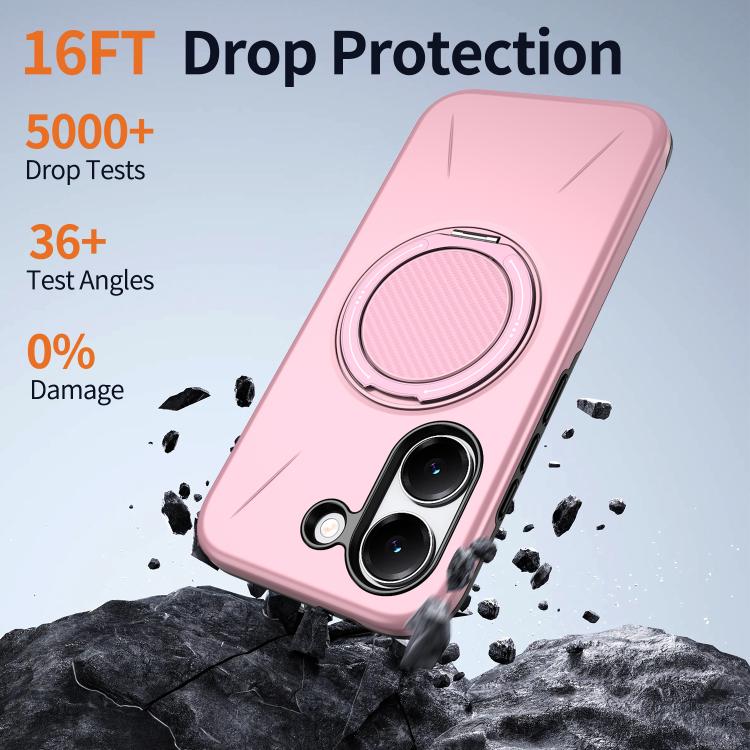For Redmi Turbo 5 5G / Poco X8 Pro 5G Metal Rotation Holder MagSafe TPU Hybrid PC Phone Case