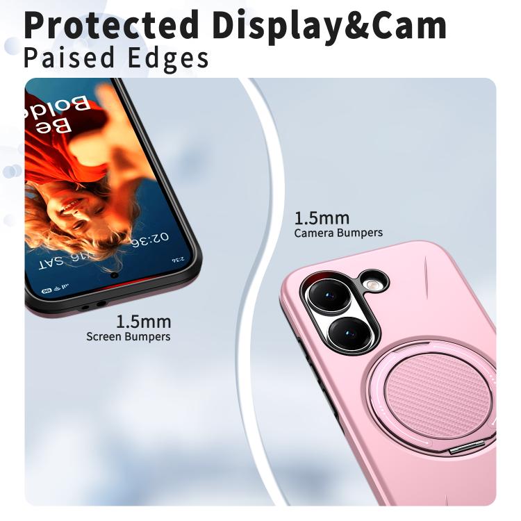 For Redmi Turbo 5 5G / Poco X8 Pro 5G Metal Rotation Holder MagSafe TPU Hybrid PC Phone Case