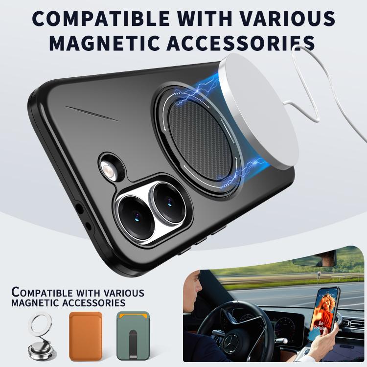 For Redmi Turbo 5 5G / Poco X8 Pro 5G Metal Rotation Holder MagSafe TPU Hybrid PC Phone Case