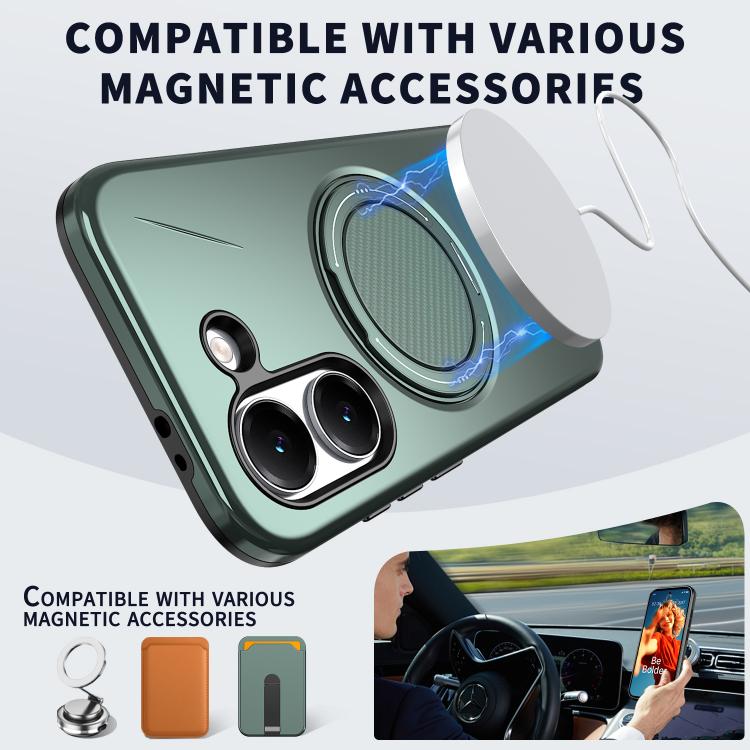 For Redmi Turbo 5 5G / Poco X8 Pro 5G Metal Rotation Holder MagSafe TPU Hybrid PC Phone Case
