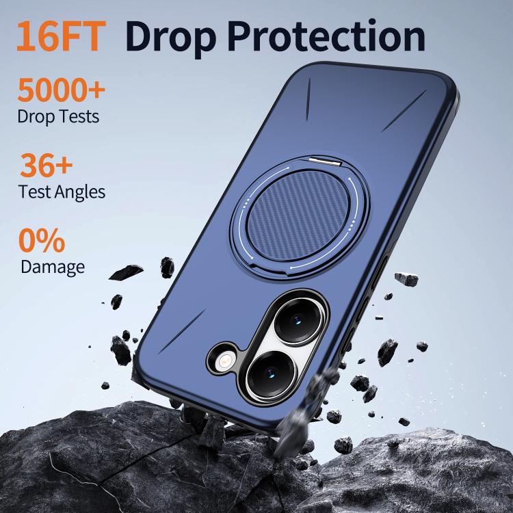 For Redmi Turbo 5 5G / Poco X8 Pro 5G Metal Rotation Holder MagSafe TPU Hybrid PC Phone Case