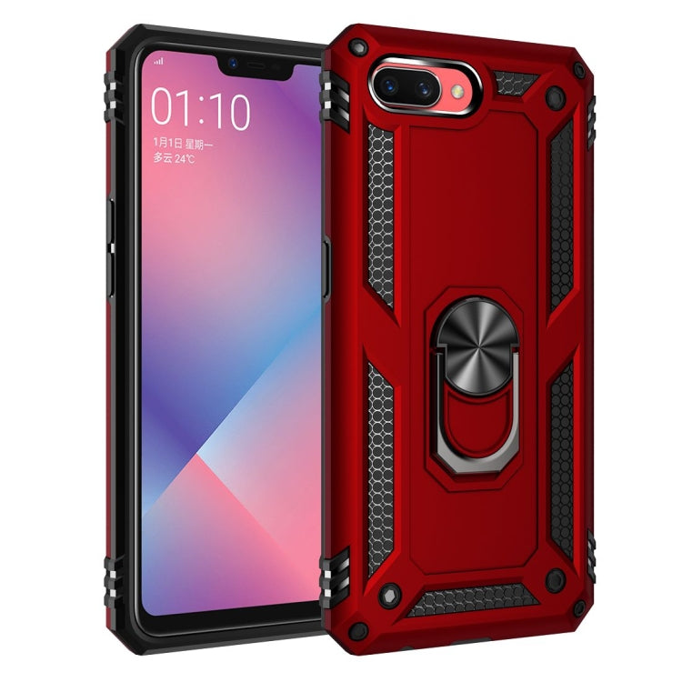 For OPPO A5 / A3s Shockproof TPU + PC Protective Case with 360 Degree Rotating Holder