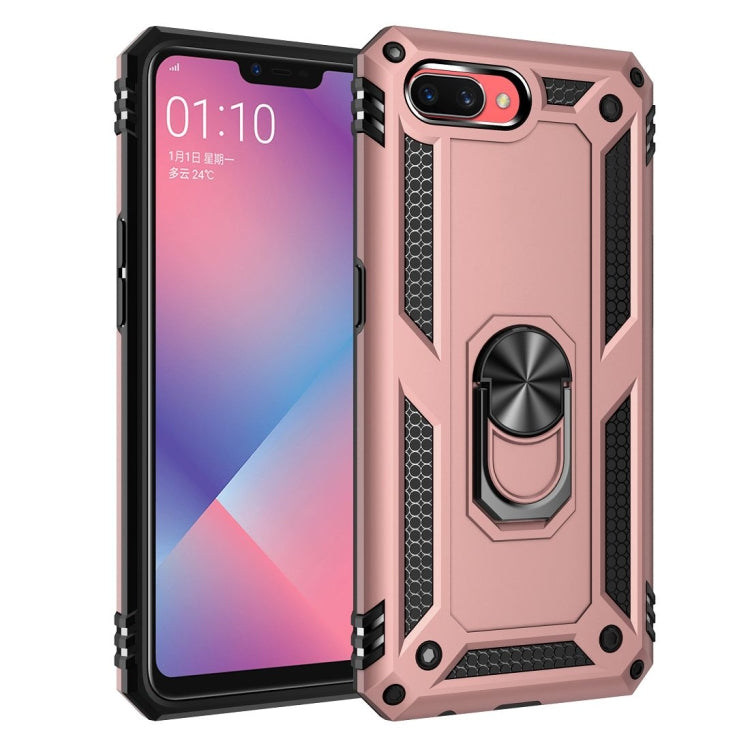 For OPPO A5 / A3s Shockproof TPU + PC Protective Case with 360 Degree Rotating Holder