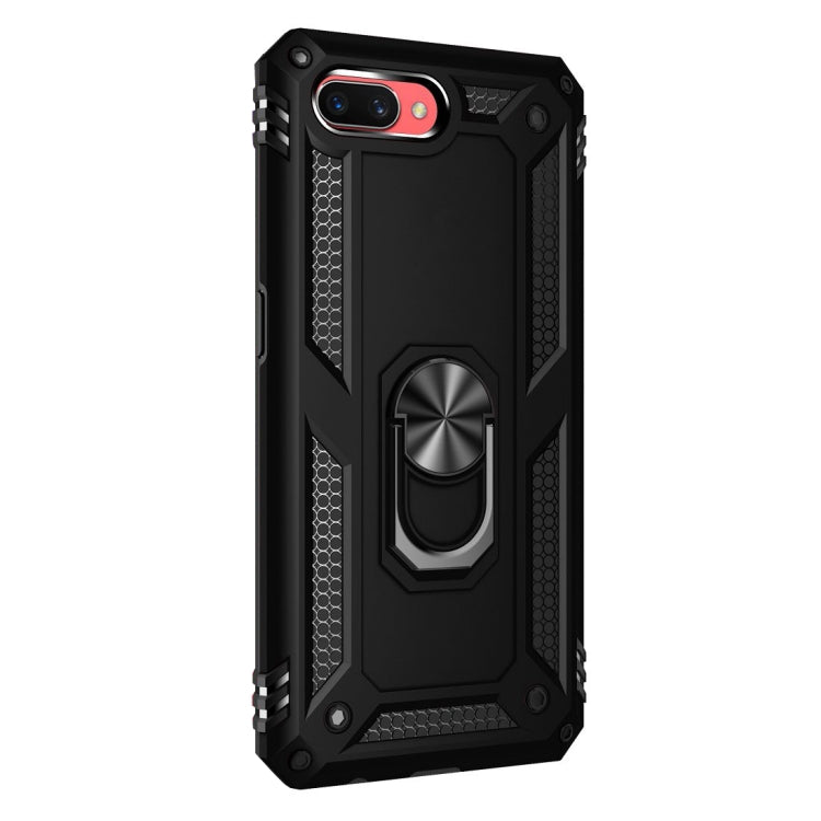 For OPPO A5 / A3s Shockproof TPU + PC Protective Case with 360 Degree Rotating Holder