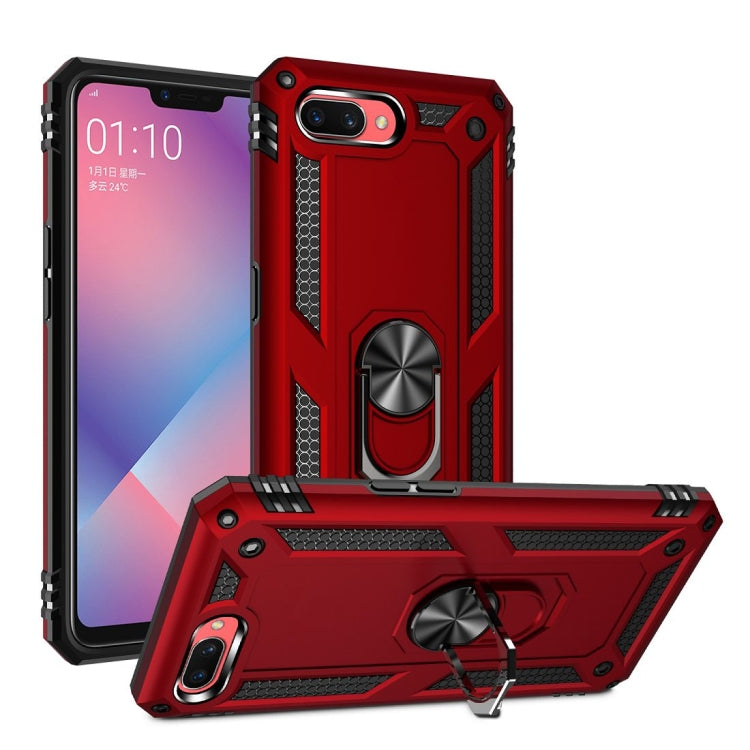 For OPPO A5 / A3s Shockproof TPU + PC Protective Case with 360 Degree Rotating Holder