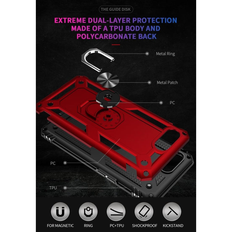 For OPPO A5 / A3s Shockproof TPU + PC Protective Case with 360 Degree Rotating Holder
