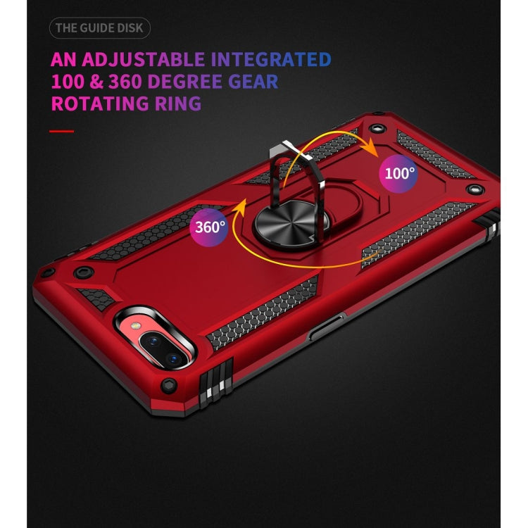 For OPPO A5 / A3s Shockproof TPU + PC Protective Case with 360 Degree Rotating Holder