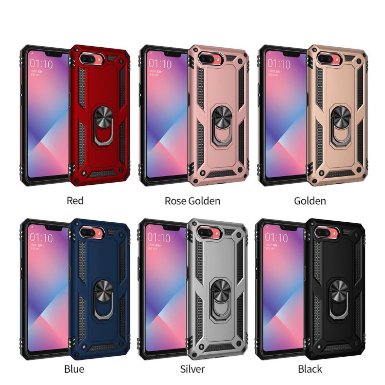 For OPPO A5 / A3s Shockproof TPU + PC Protective Case with 360 Degree Rotating Holder