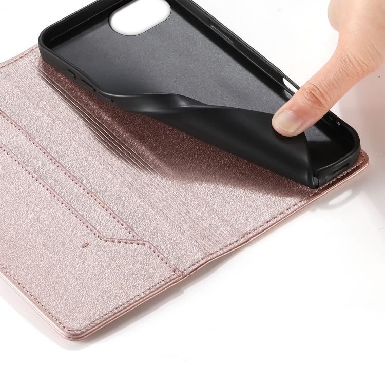 For iPhone 17e / 16e Stitched Line Magnetic RFID Vegan Leather Phone Case