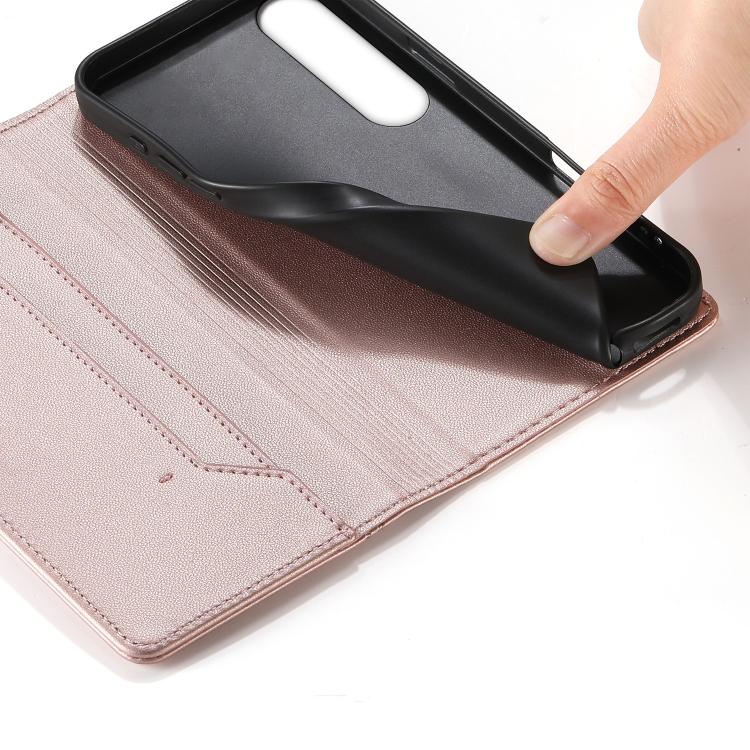 For Sony Xperia 1 VII Stitched Line Magnetic RFID Vegan Leather Phone Case