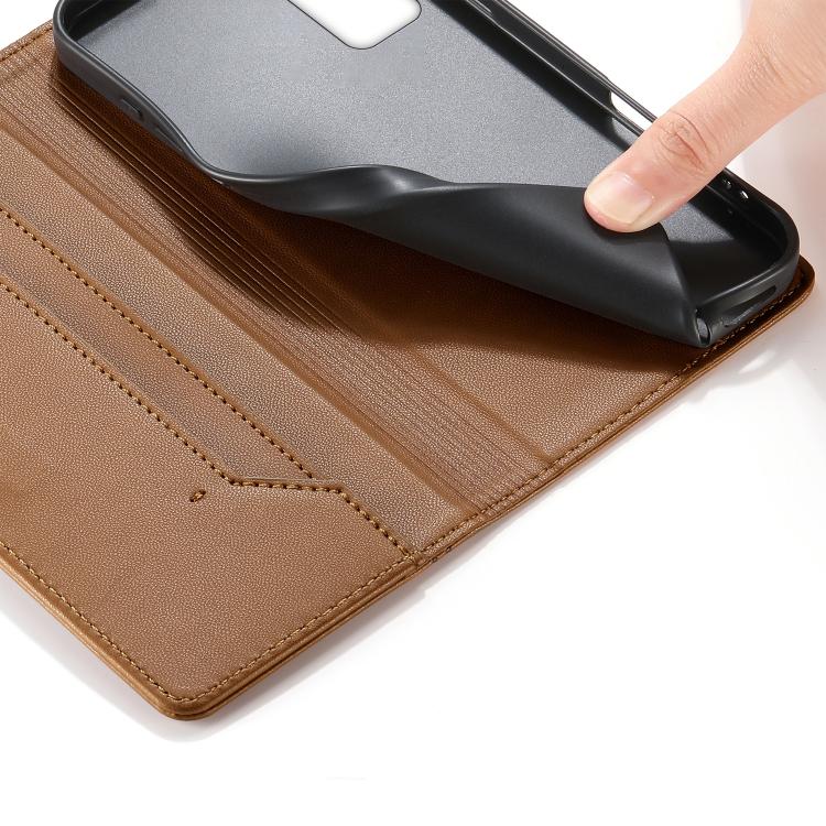 For Samsung Galaxy S20 FE Stitched Line Magnetic RFID Vegan Leather Phone Case