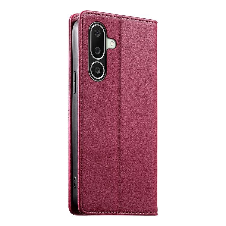 For Galaxy A27 5G Stitched Line Magnetic RFID Vegan Leather Phone Case