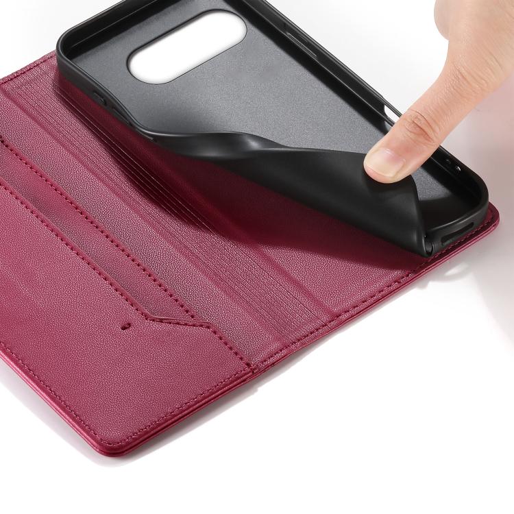 For Google Pixel 10a Stitched Line Magnetic RFID Vegan Leather Phone Case