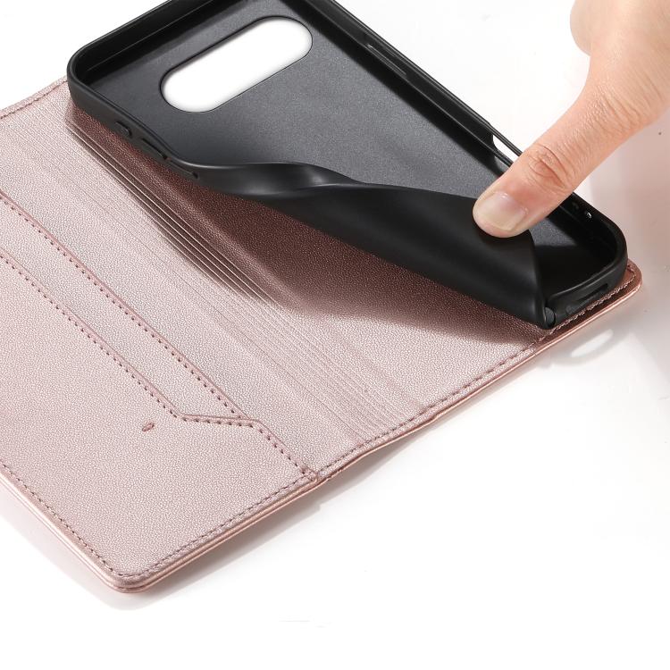 For Google Pixel 10a Stitched Line Magnetic RFID Vegan Leather Phone Case