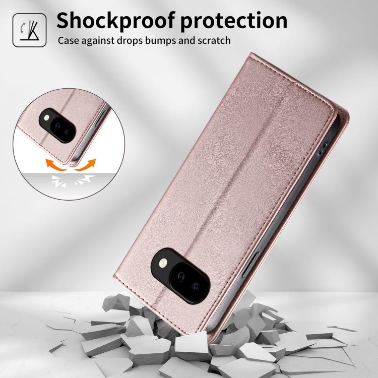For Google Pixel 10a Stitched Line Magnetic RFID Vegan Leather Phone Case