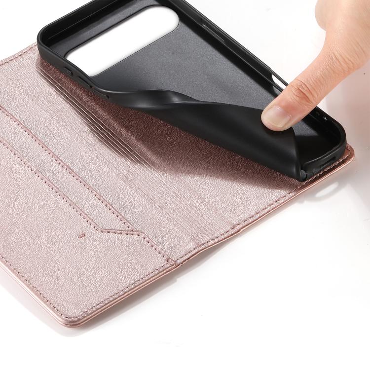 For Google Pixel 10 Pro XL / Pixel 9 Pro XL Stitched Line Magnetic RFID Vegan Leather Phone Case